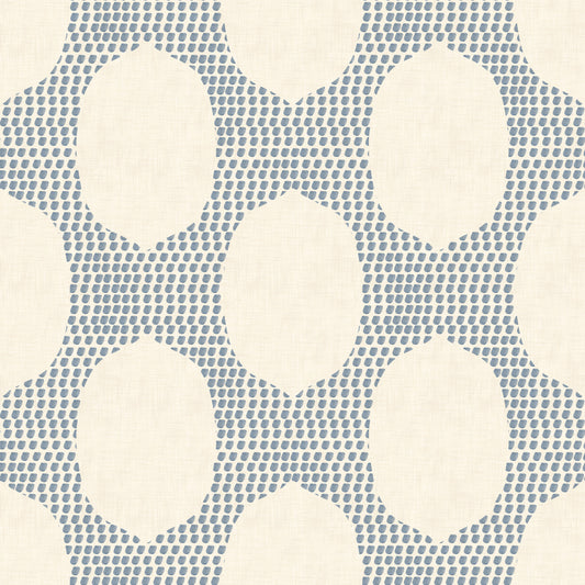 Beachy Boho Slate Blue Mosaic Wallpaper⁠