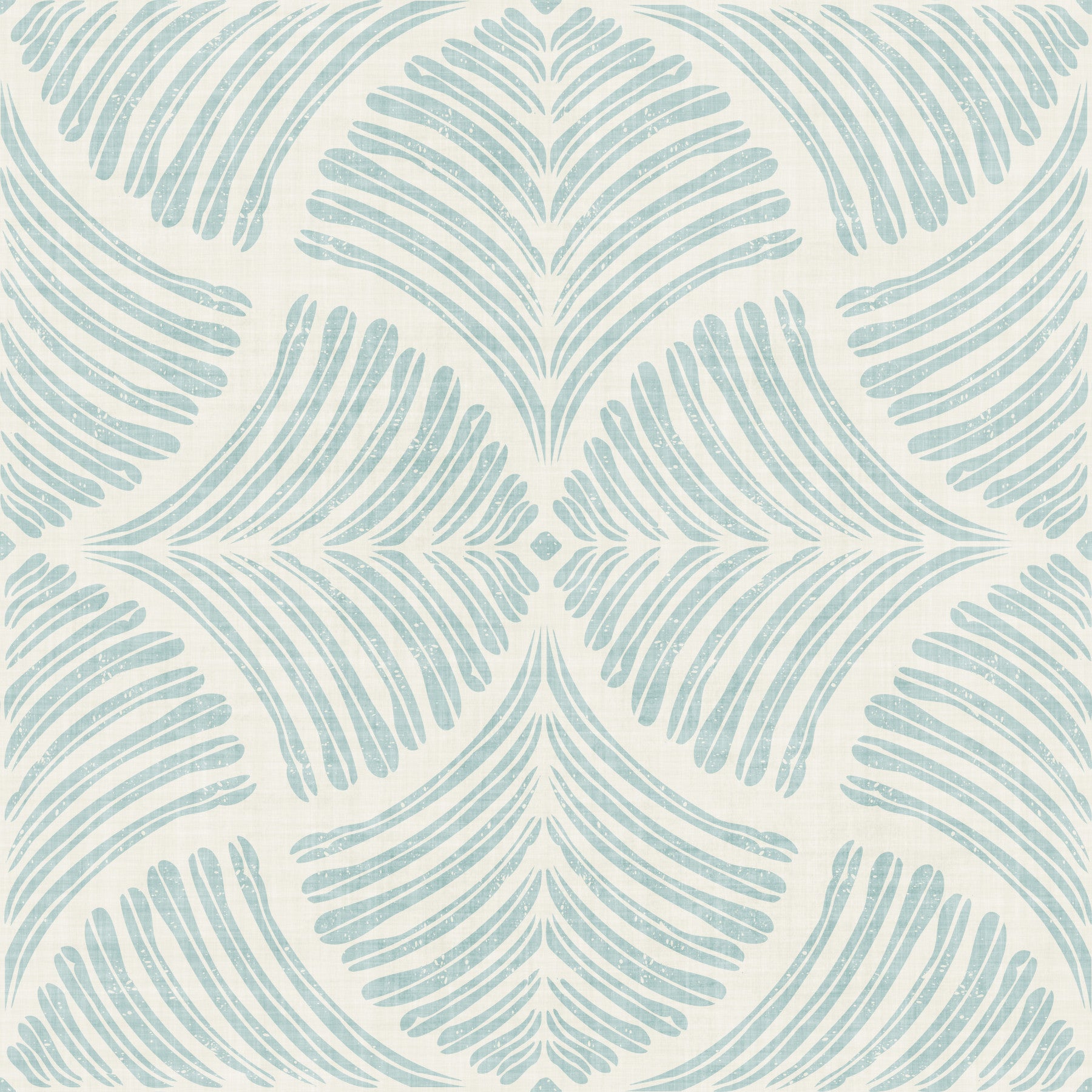Bathroom perfectly complemented by the beautiful Pastel Blue Scallops wallpaper.