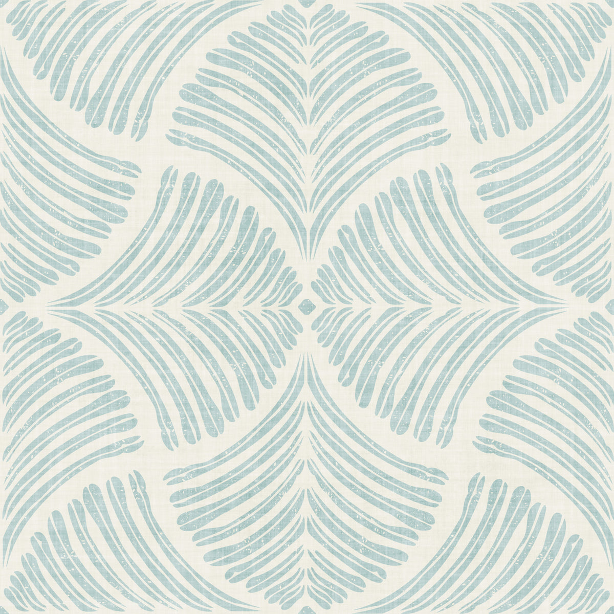 Pastel Blue Textured Scallops Fan Japandi Minimalist Wallpaper⁠ in your room — zoomed