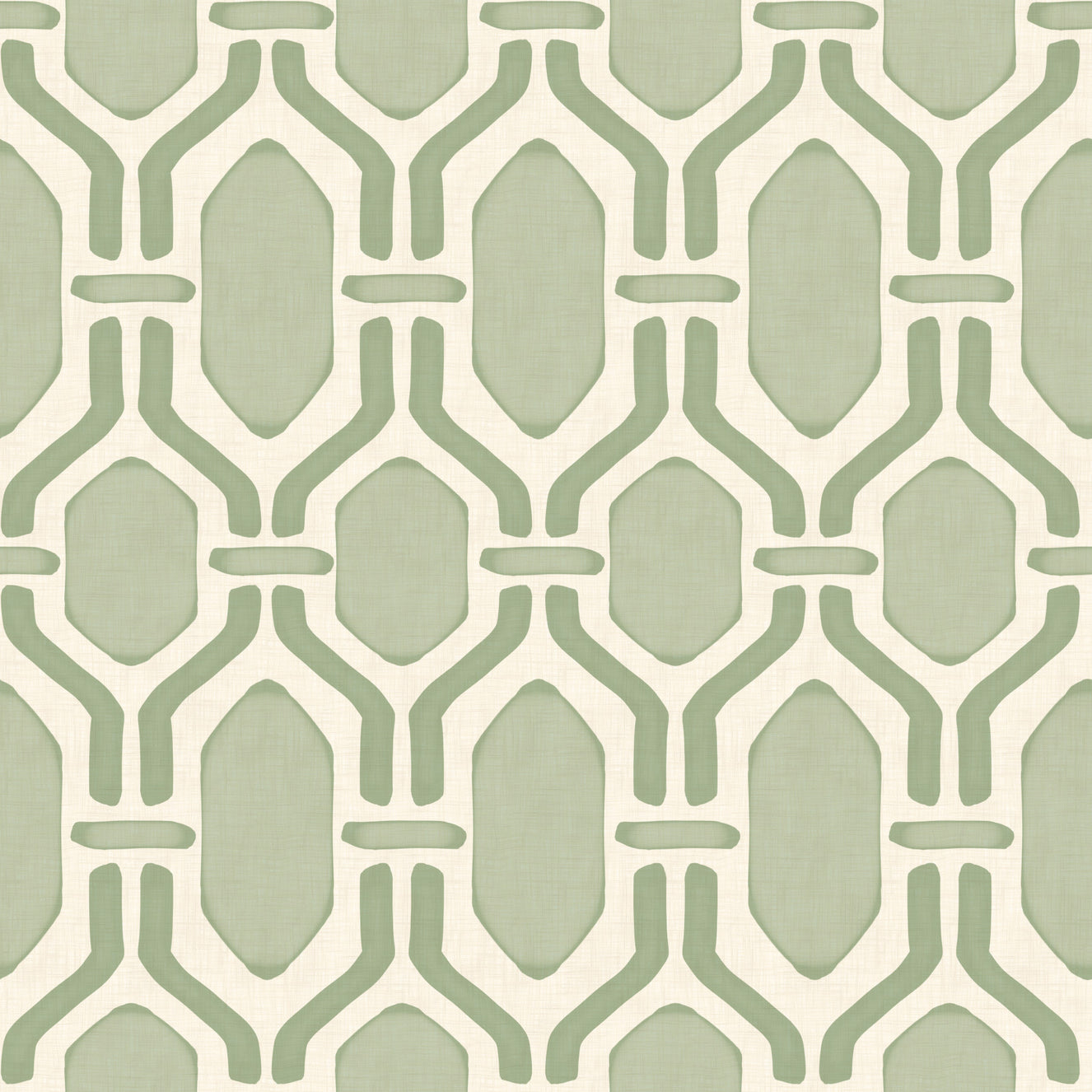 Art Deco Trellis Coastal Green Wallpaper⁠