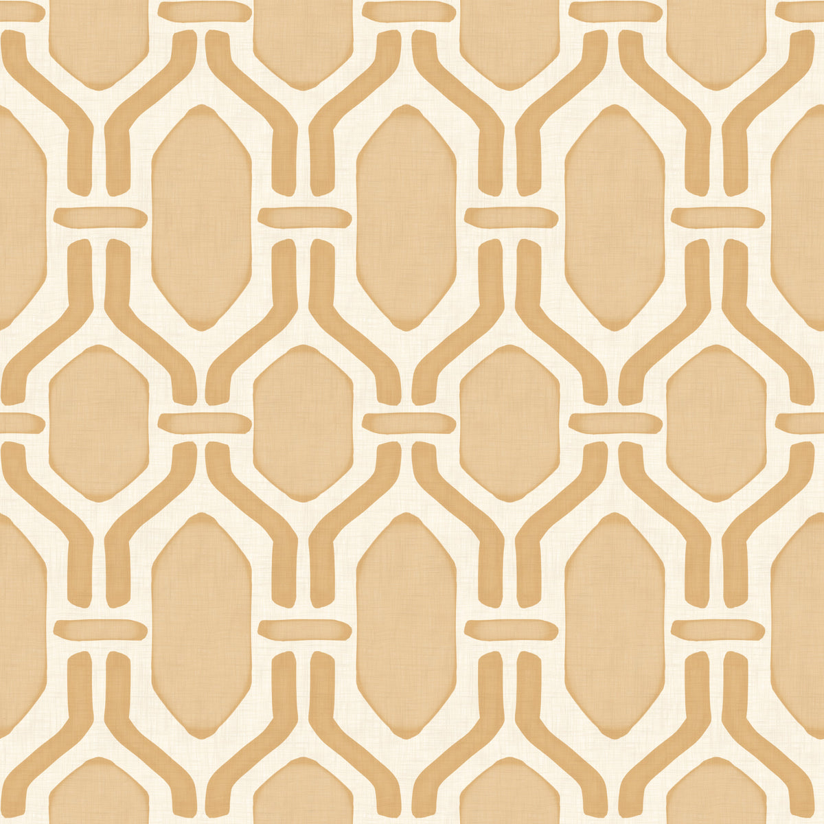 Art Deco Trellis Sand Wallpaper⁠ in your room — zoomed