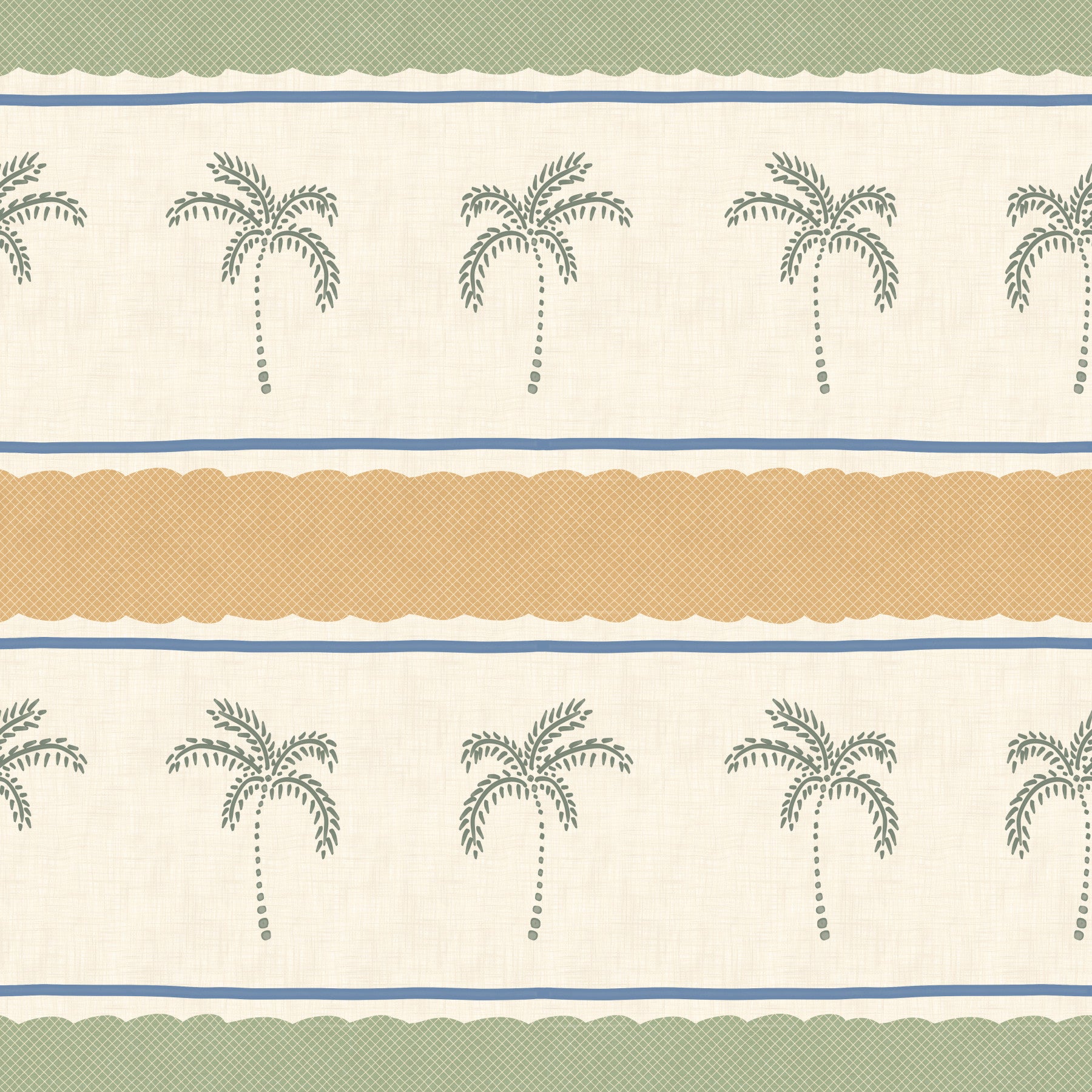 Marrakesh Orizzontal Striped Ornament Wallpaper applied in a bright dining room.
