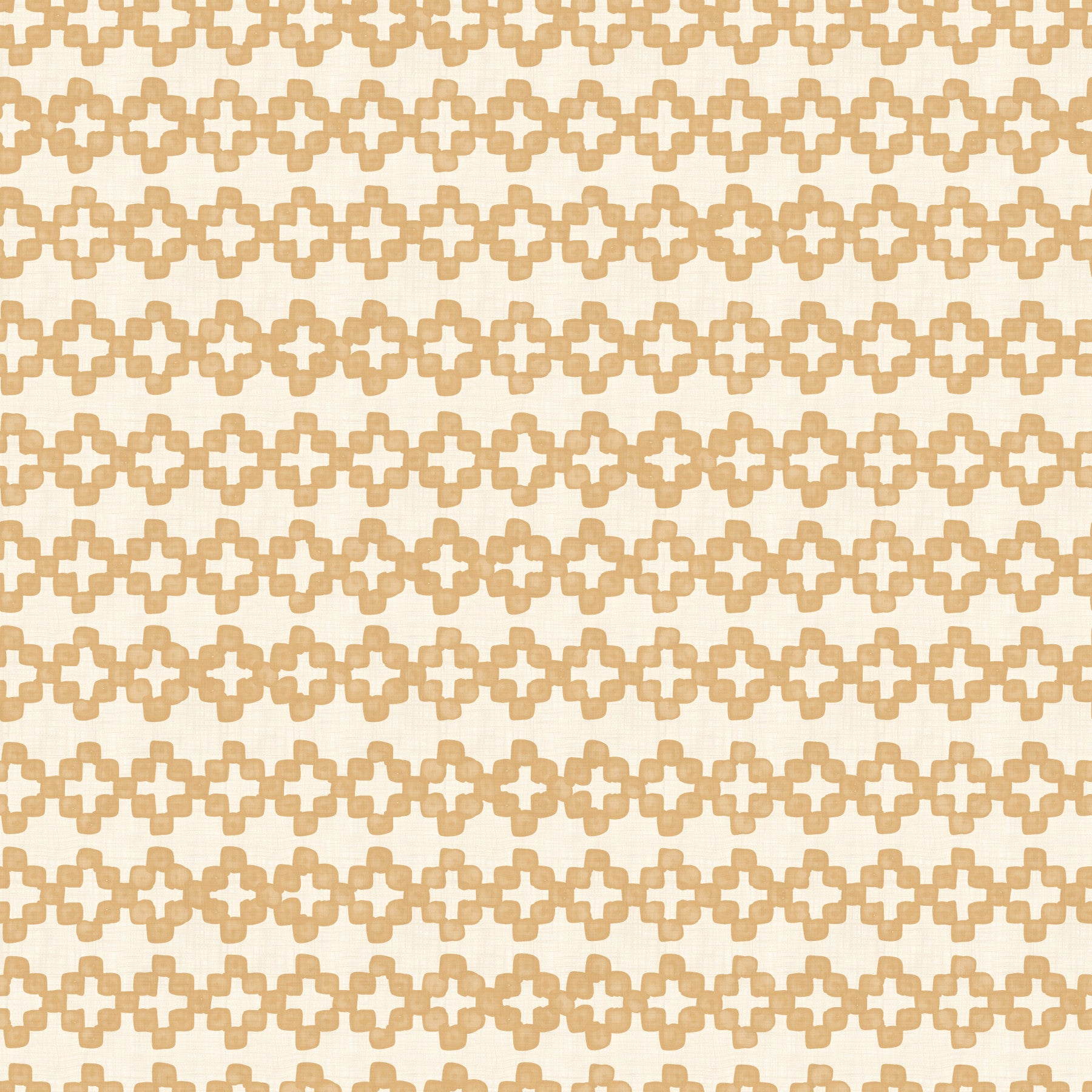 Zellige Cross Ornament Sand Wallpaper⁠