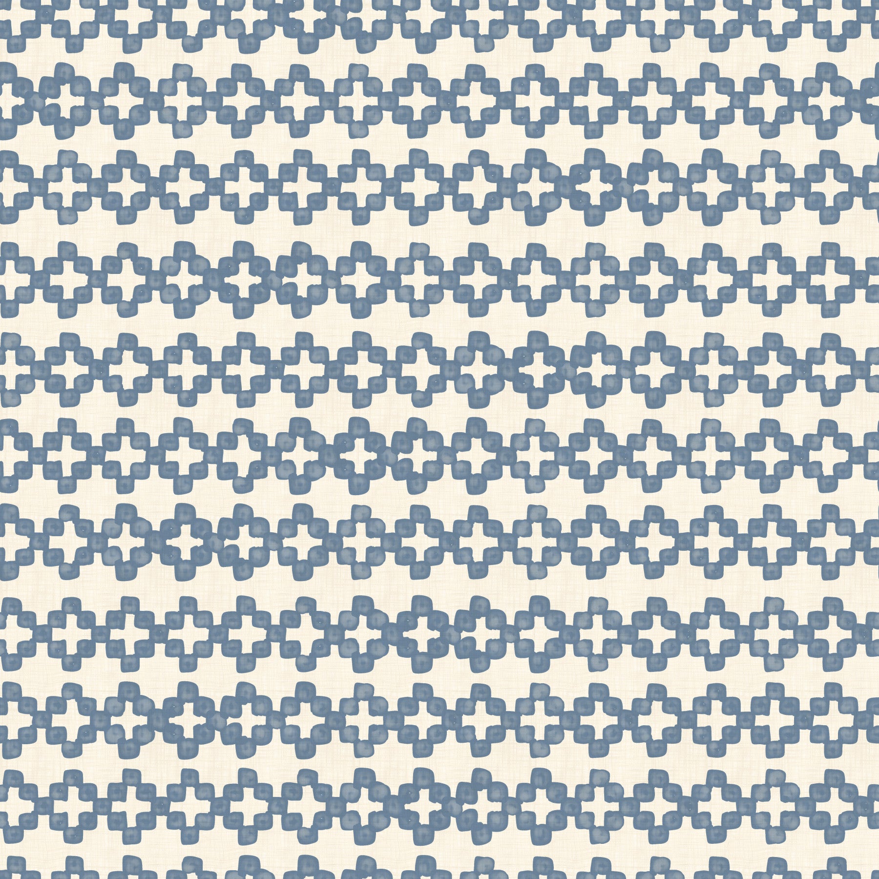 Zellige Cross Ornament Slate Blue Wallpaper⁠