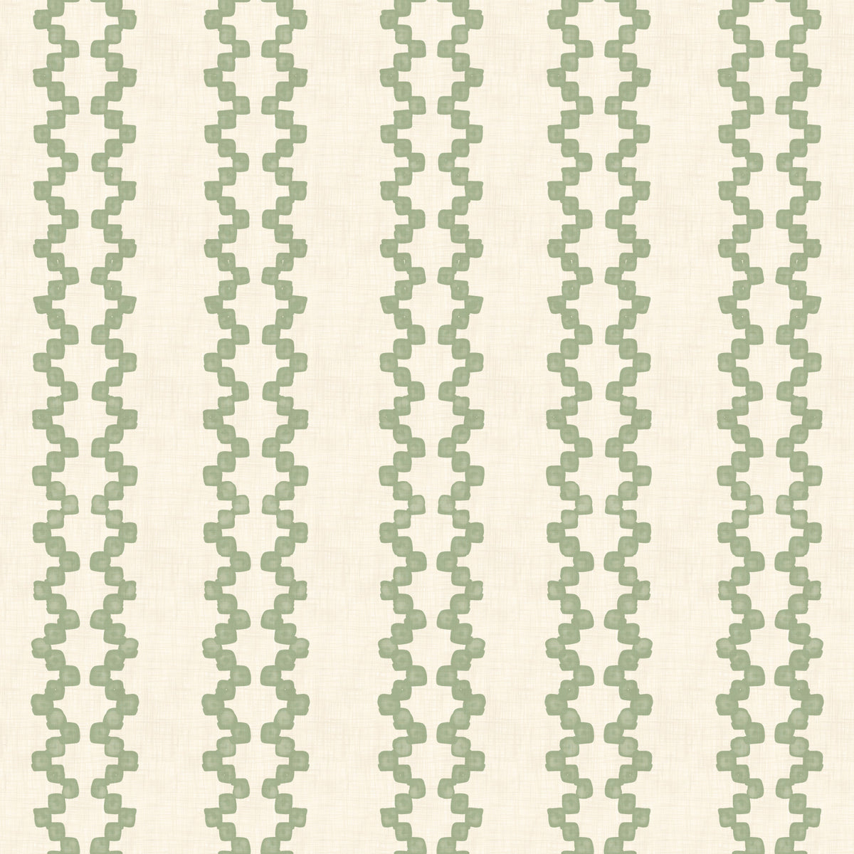 Zellige Striped Ornament Coastal Green Wallpaper⁠ in your room — zoomed