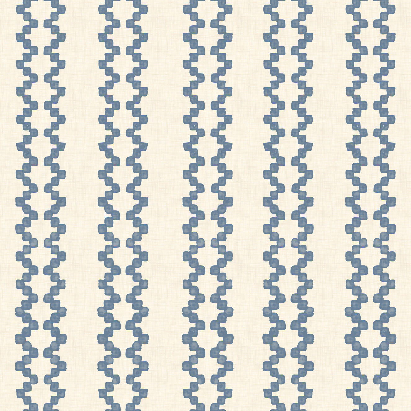 Zellige Striped Ornament Slate Blue Wallpaper⁠