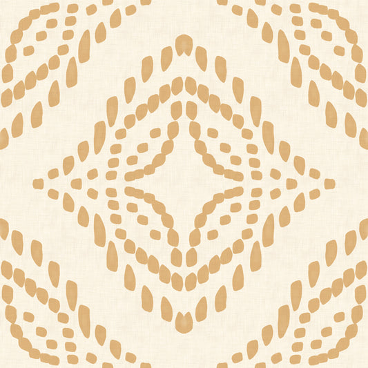 Block Print Ornament Sand Wallpaper⁠
