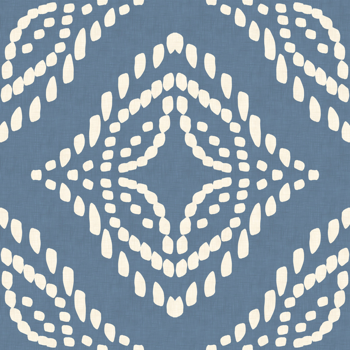 Block Print Ornament Slate Blue Canvas Wallpaper⁠ in your room