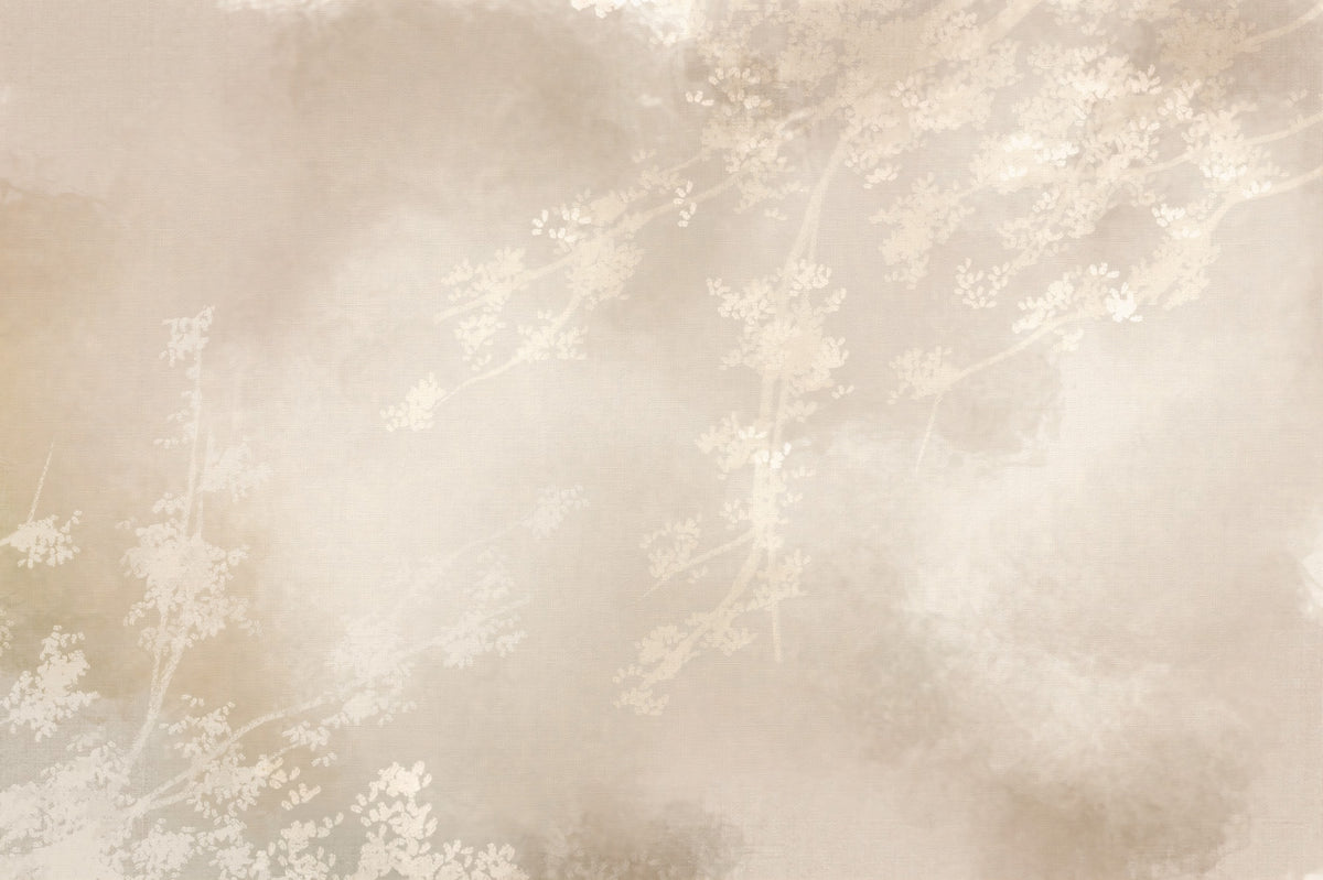 Ethereal Canopy Charm Misty Forest Abstract Landscape Wall Mural in your room