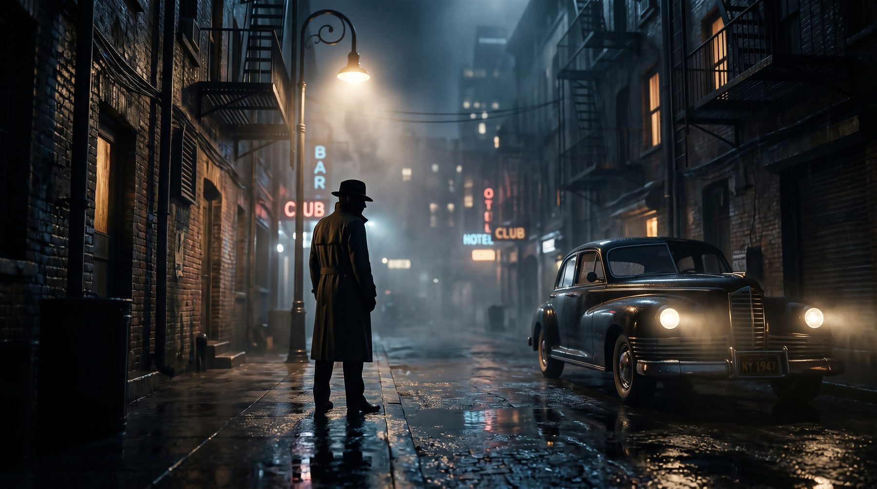 Midnight City Noir Wall Mural