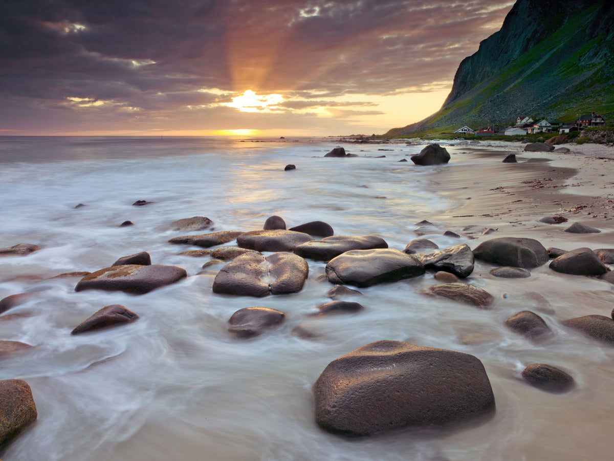 Coastal Sunset Serenity Wall Mural in your room