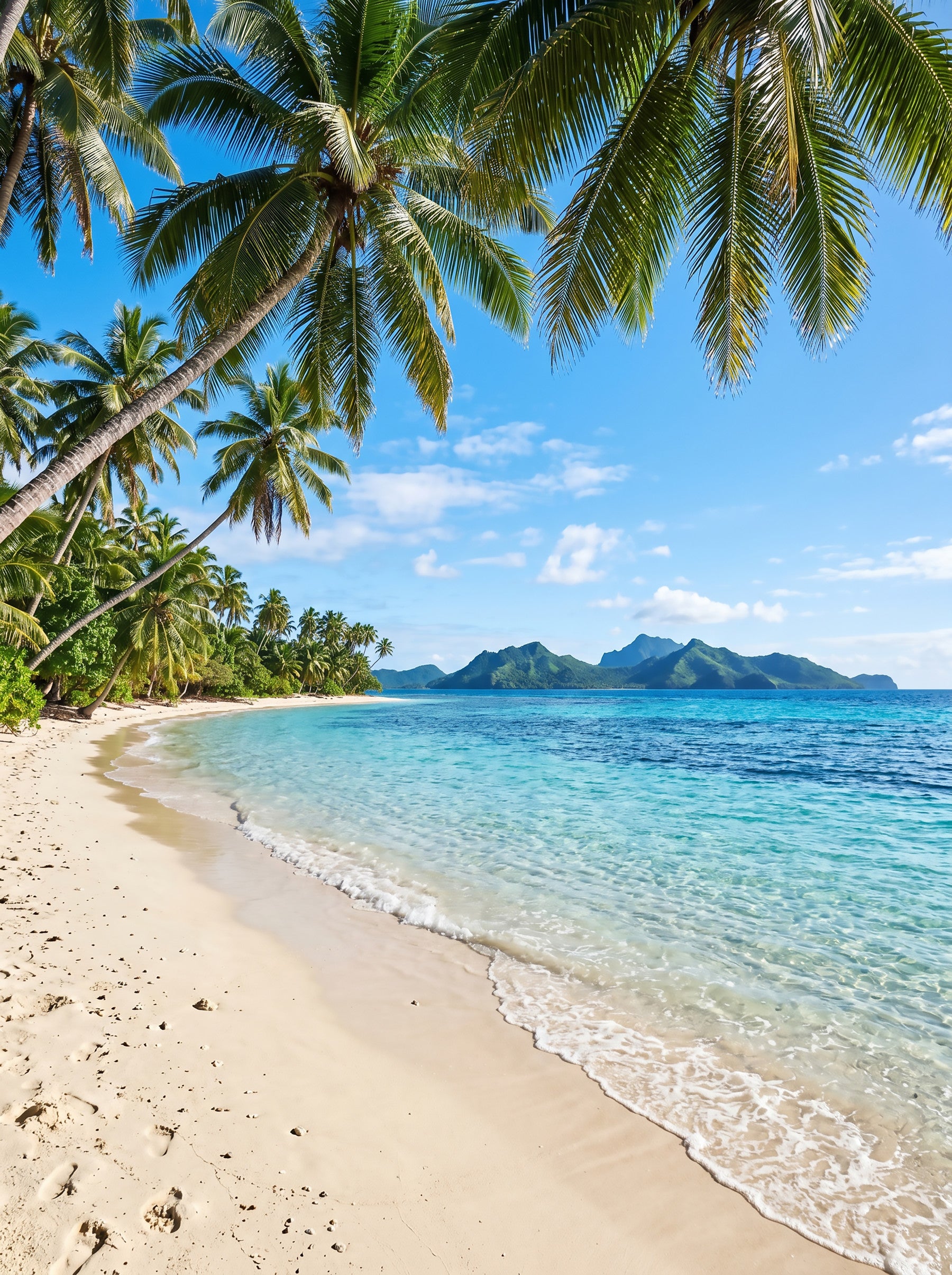 Tropical Beachside Serenity Wall Mural