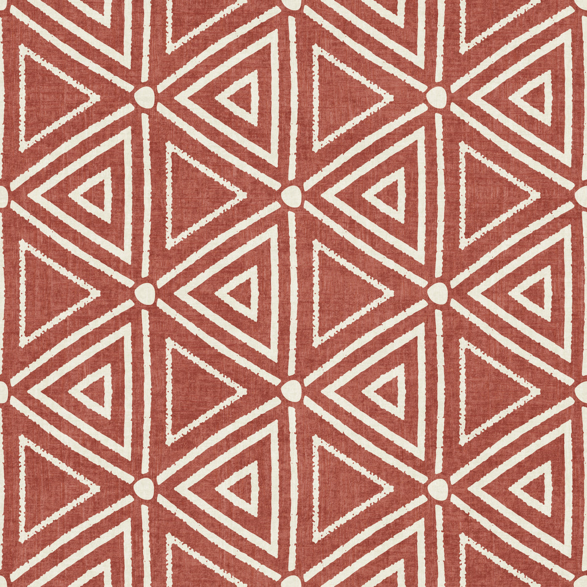 Textured Mudcloth Geometric Triangles Boho Rust Terracotta Wallpaper⁠