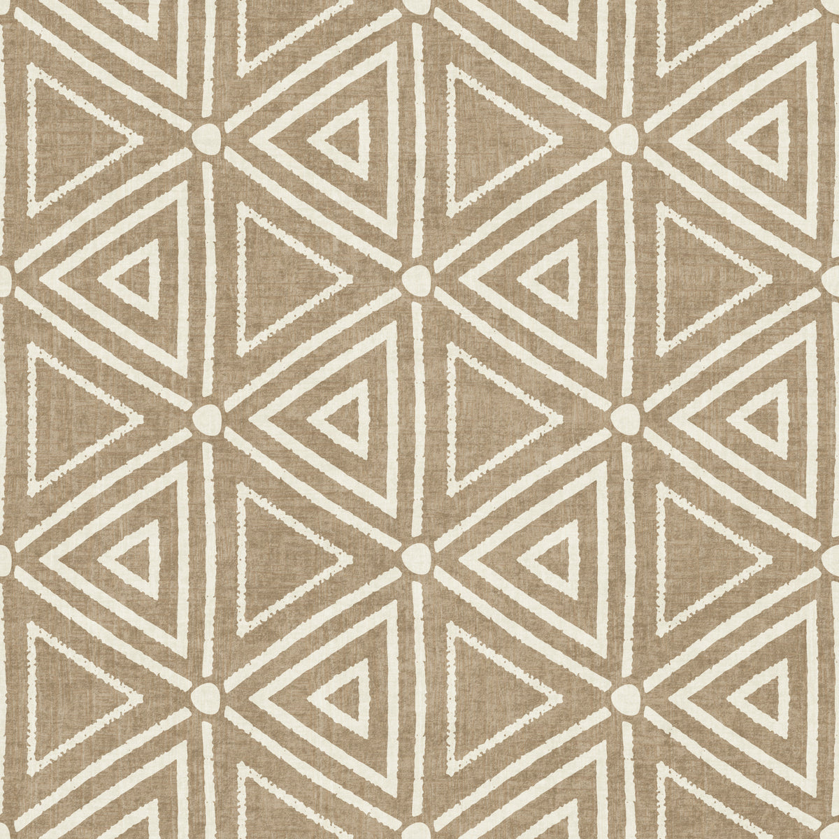 Textured Mudcloth Geometric Triangles Boho Sand Beige Wallpaper⁠ in your room