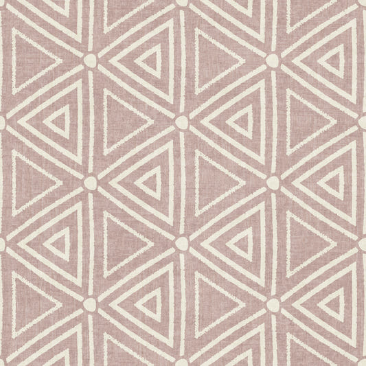 Textured Mudcloth Geometric Triangles Boho Dusty Rose Wallpaper⁠