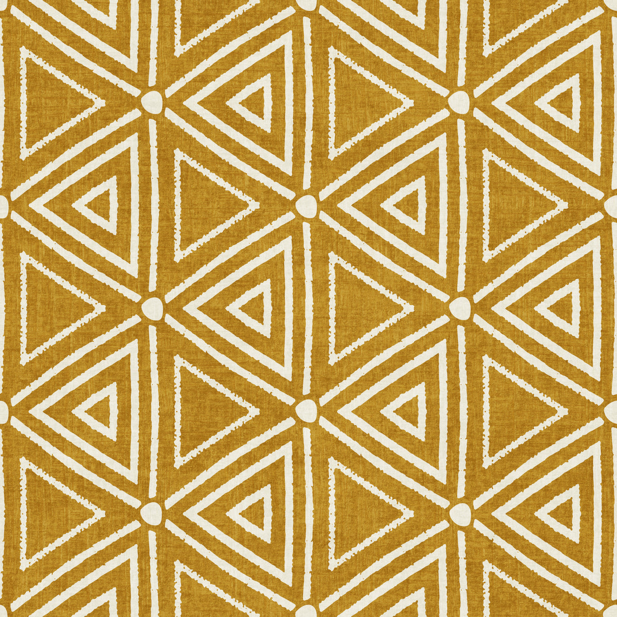 Textured Mudcloth Geometric Triangles Boho Mustard Yellow Wallpaper⁠ in your room