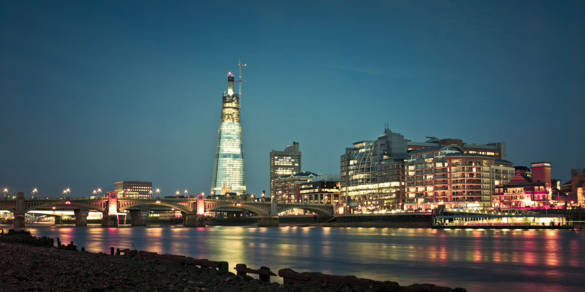 London Skyline: Twilight on the Thames Wall Mural in your room