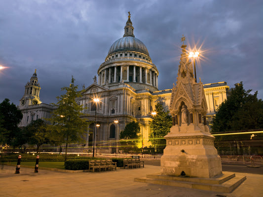 St. Paul's Evening Glow: London's Iconic Dome Wall Mural