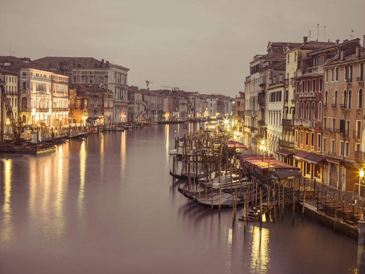 Venetian Grand Canal Glow Wall Mural in your room
