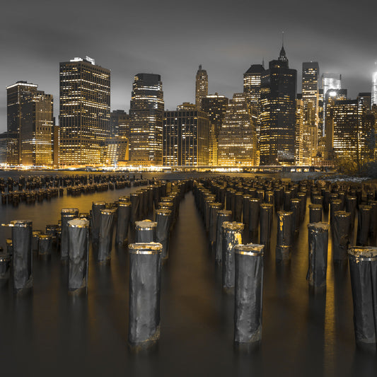 Golden Skyline Contrast Wall Mural