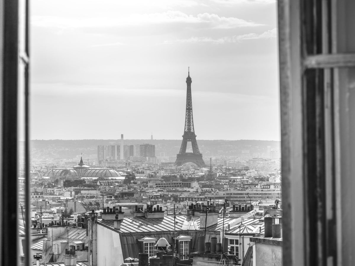 Parisian Window View Wall Mural in your room
