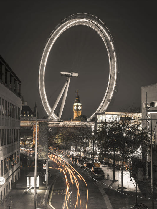 Big Ben & The Thames Wheel Wall Mural