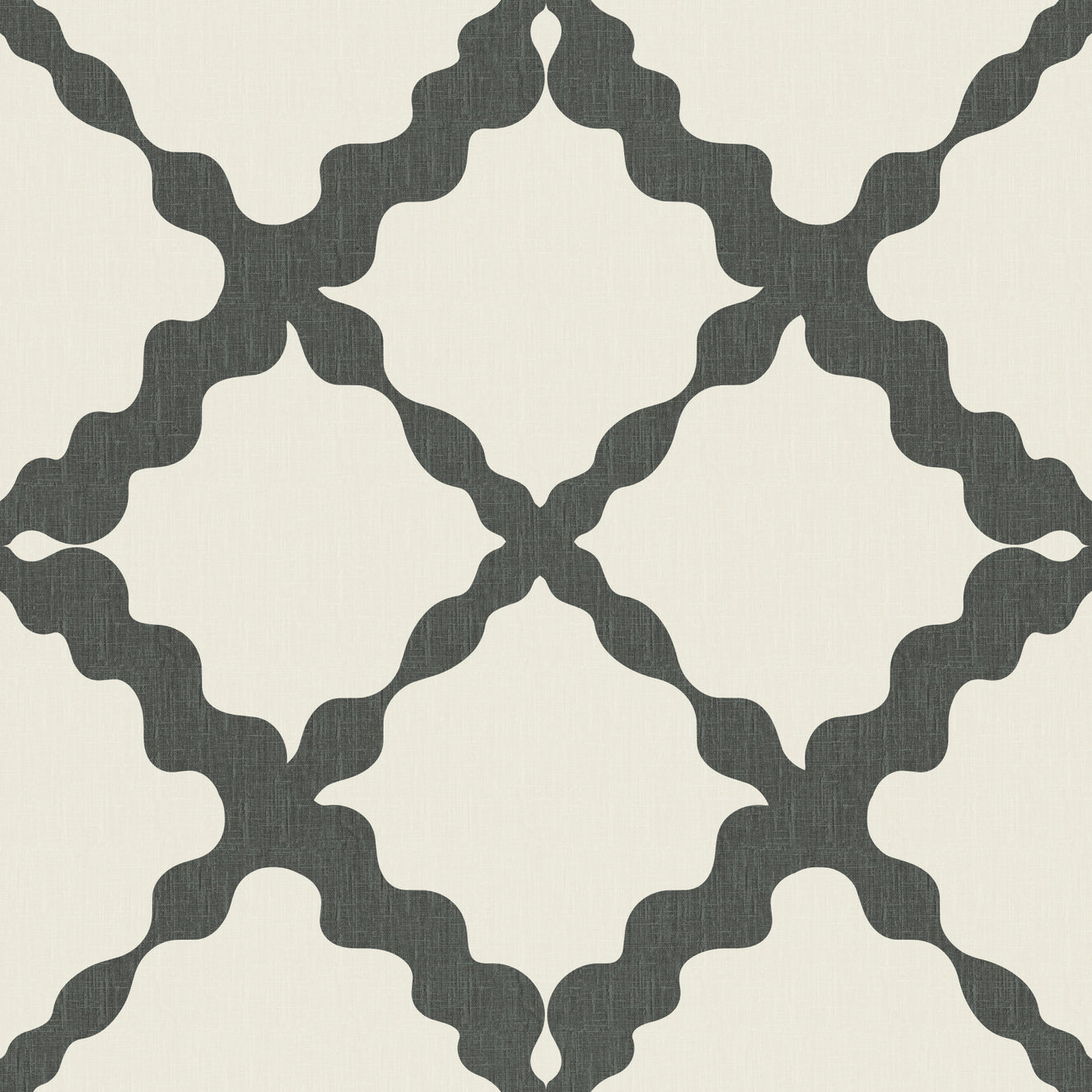 Textured Lattice Trellis Geometric Grey Minimalist Modern Wallpaper⁠