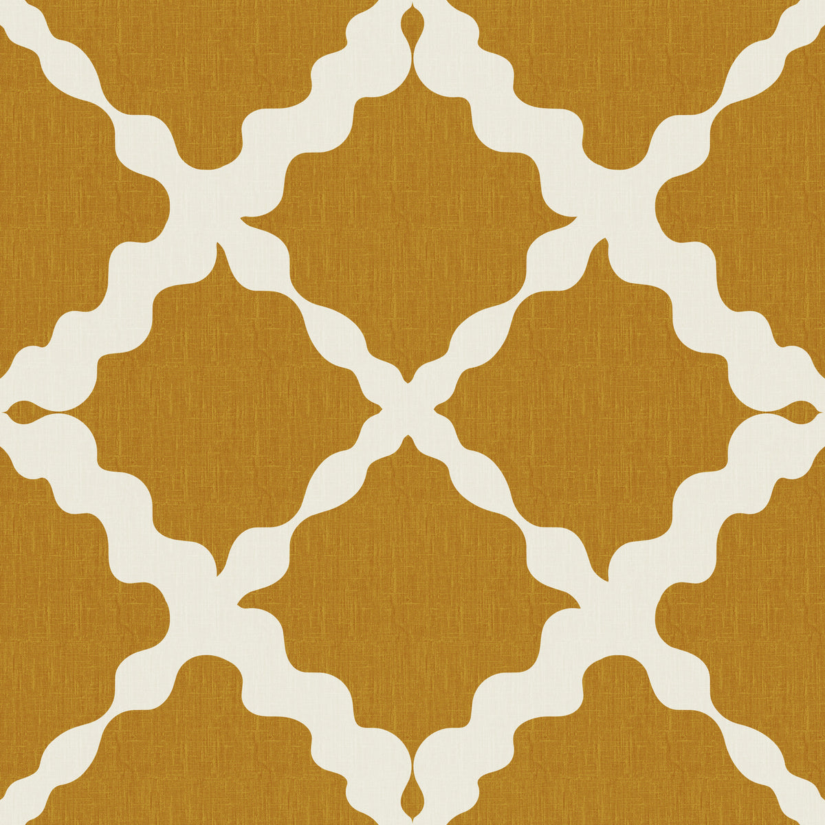 Textured Lattice Trellis Geometric Mustard Minimalist Modern  Wallpaper⁠ in your room