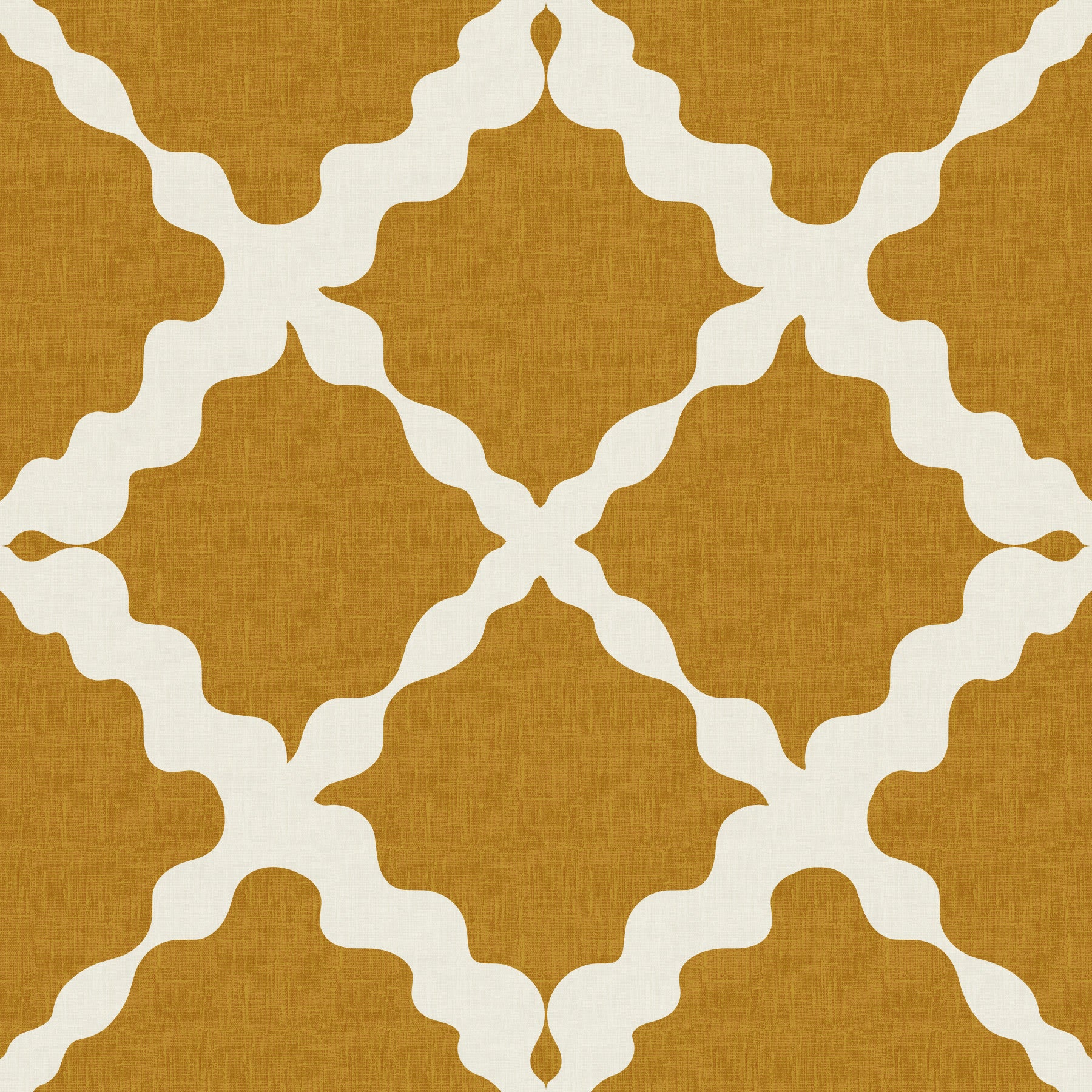 Textured Lattice Trellis Geometric Mustard Minimalist Modern  Wallpaper⁠