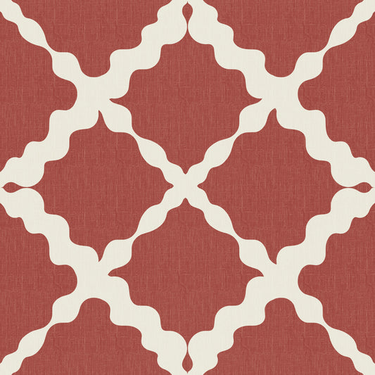Textured Lattice Trellis Geometric Rust Minimalist Modern  Wallpaper⁠