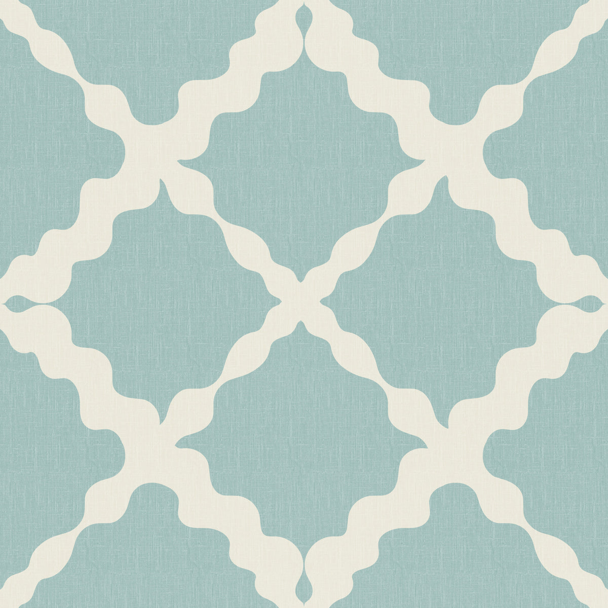 Textured Lattice Trellis Geometric Muted Blue Minimalist Modern  Wallpaper⁠ in your room