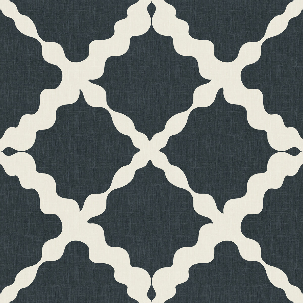 Textured Lattice Trellis Geometric Charcoal Minimalist Modern Wallpaper⁠ in your room
