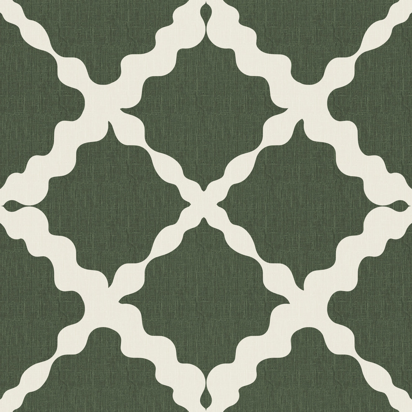 Textured Lattice Trellis Geometric Moss Green Minimalist Modern  Wallpaper⁠
