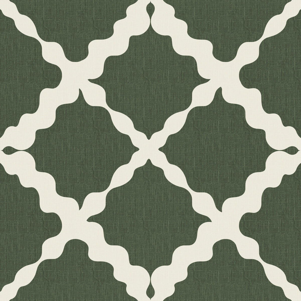 Textured Lattice Trellis Geometric Moss Green Minimalist Modern  Wallpaper⁠ in your room