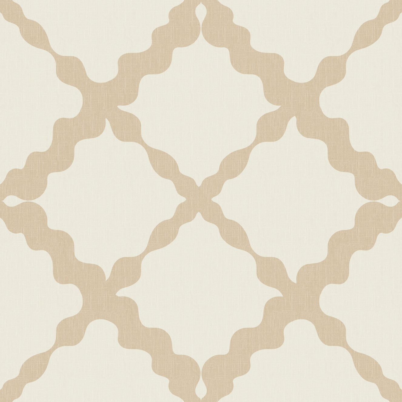 Textured Lattice Trellis Geometric Cream Beige Minimalist Modern Wallpaper⁠