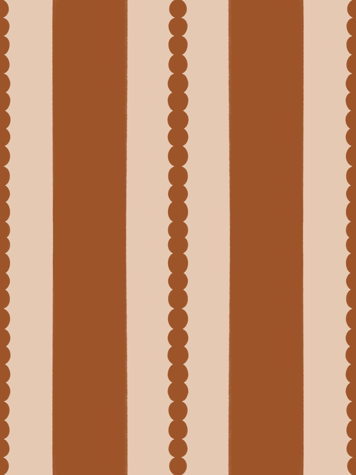 Warm Earth Stripes & Scallops Wallpaper⁠ in your room