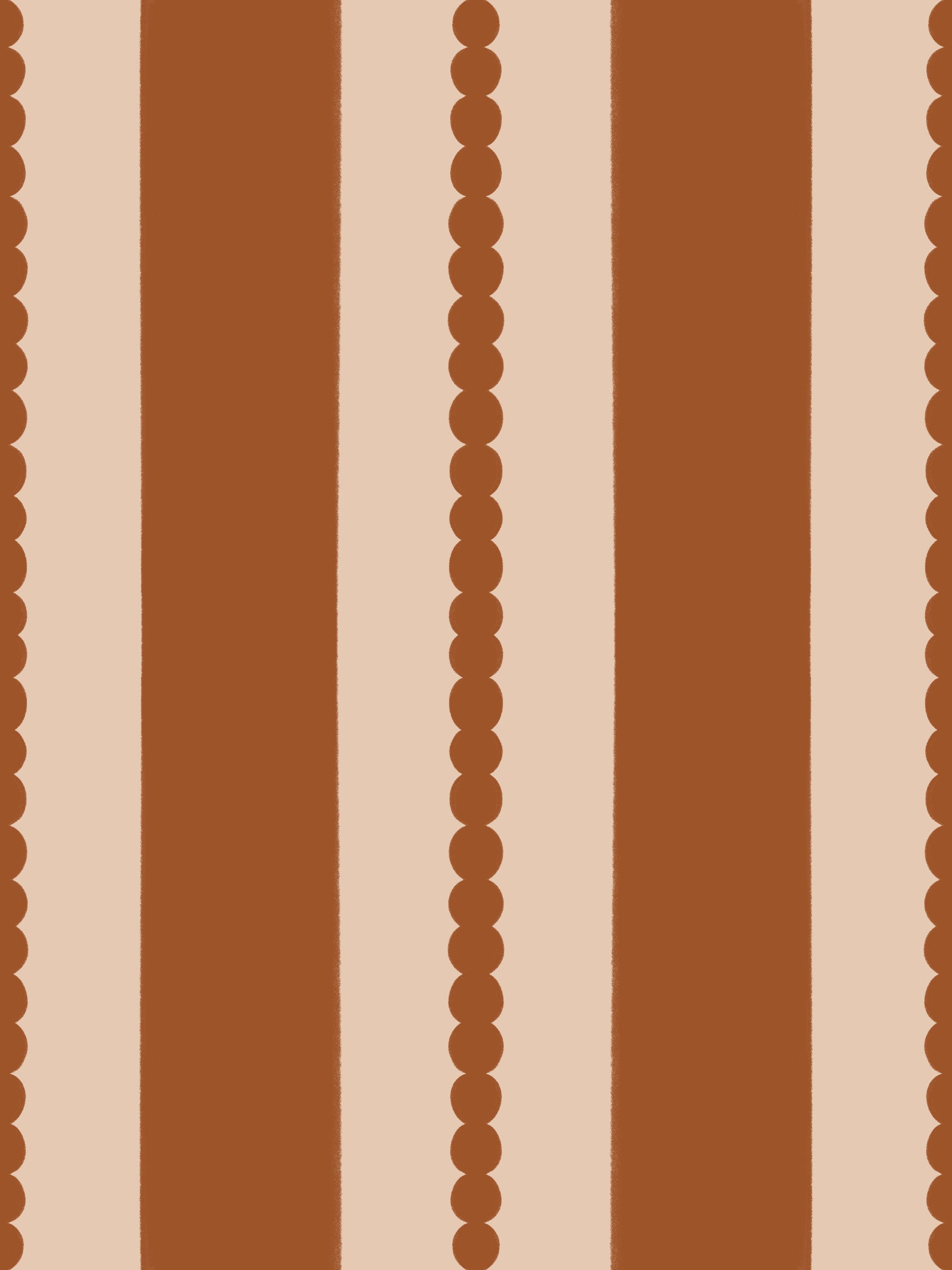 Warm Earth Stripes & Scallops Wallpaper⁠