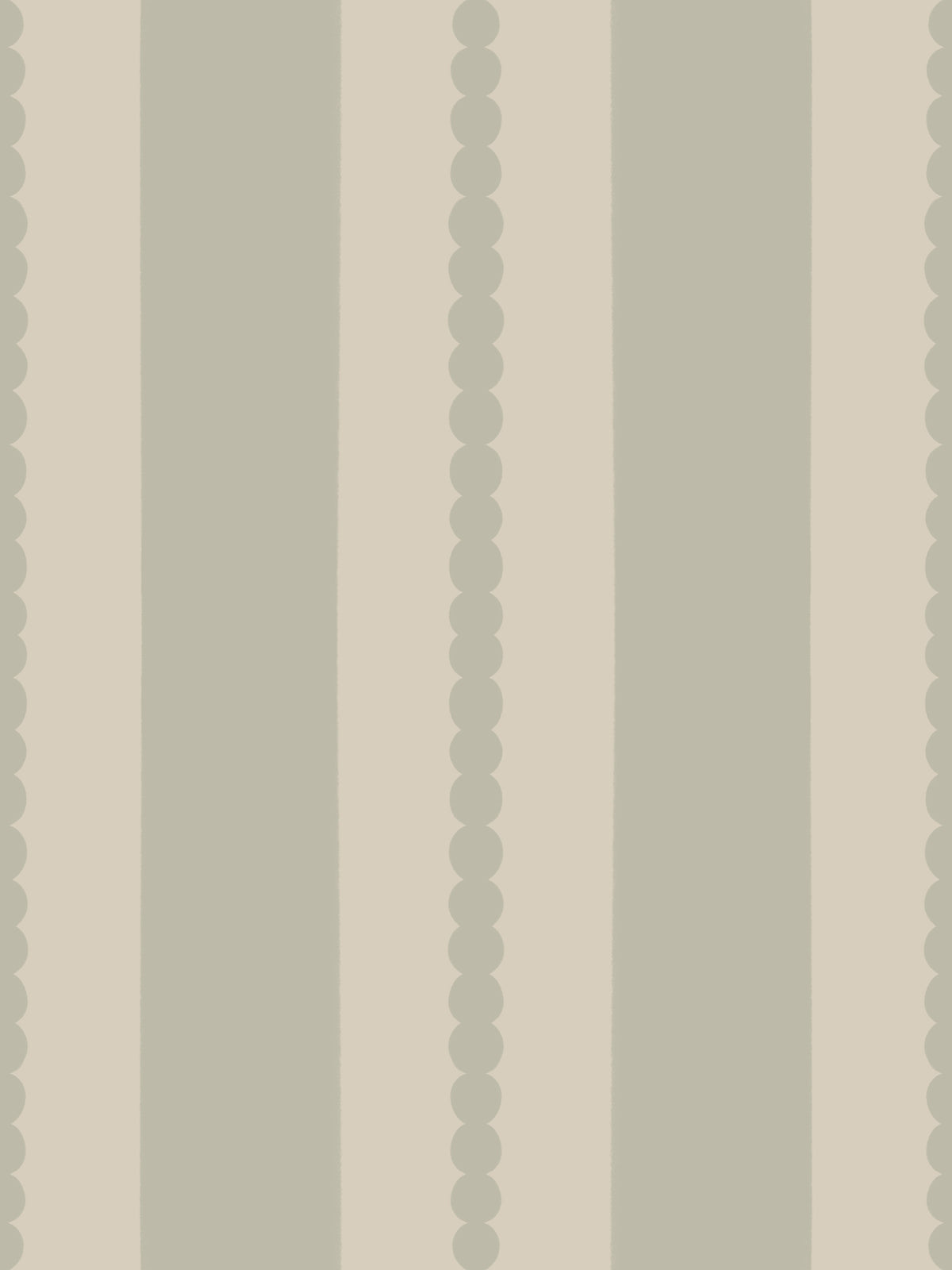 Muted Scallop & Dot Stripes Wallpaper⁠ in your room — zoomed