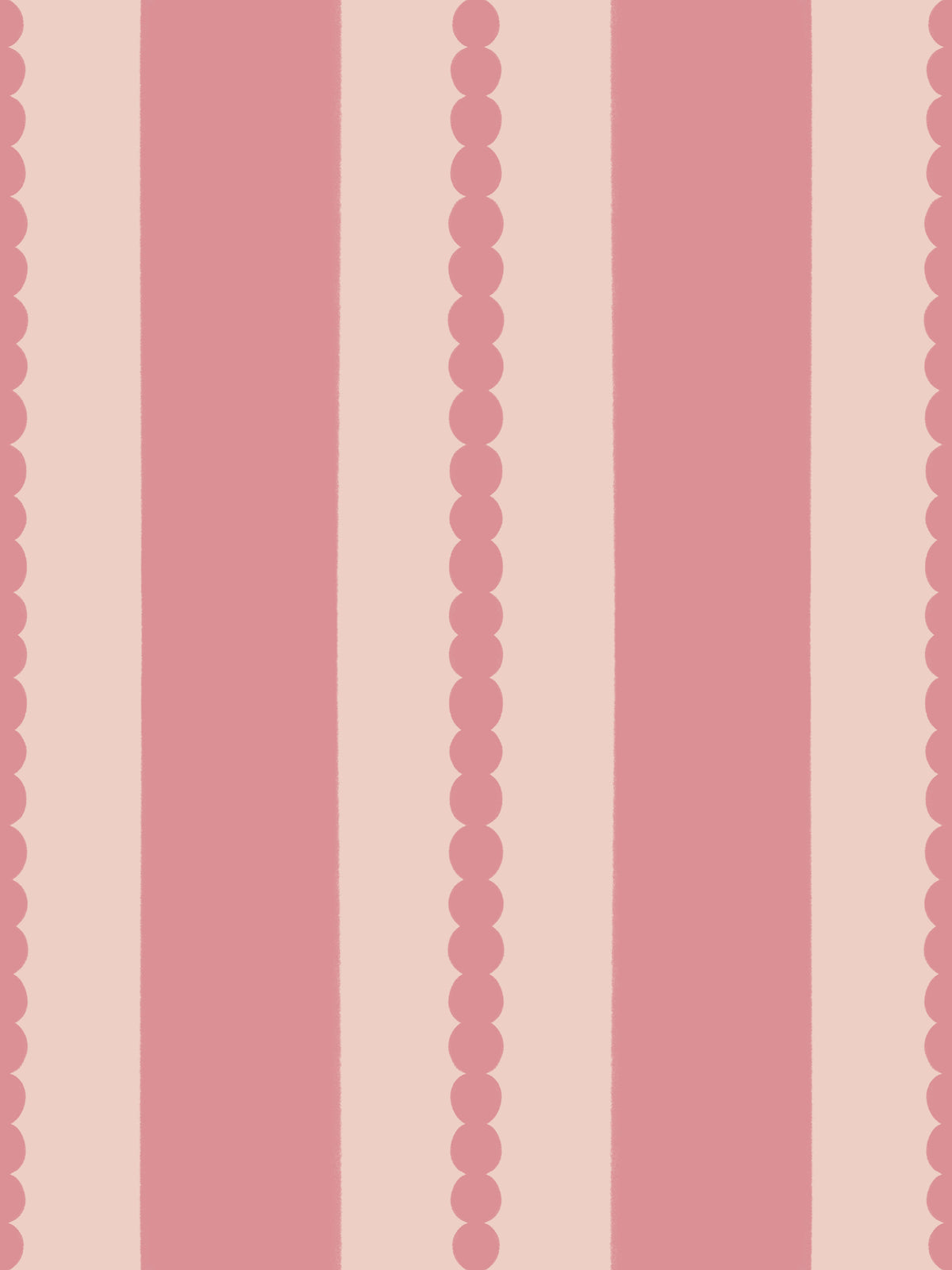 Blush Scallop Stripes Wallpaper⁠ in your room