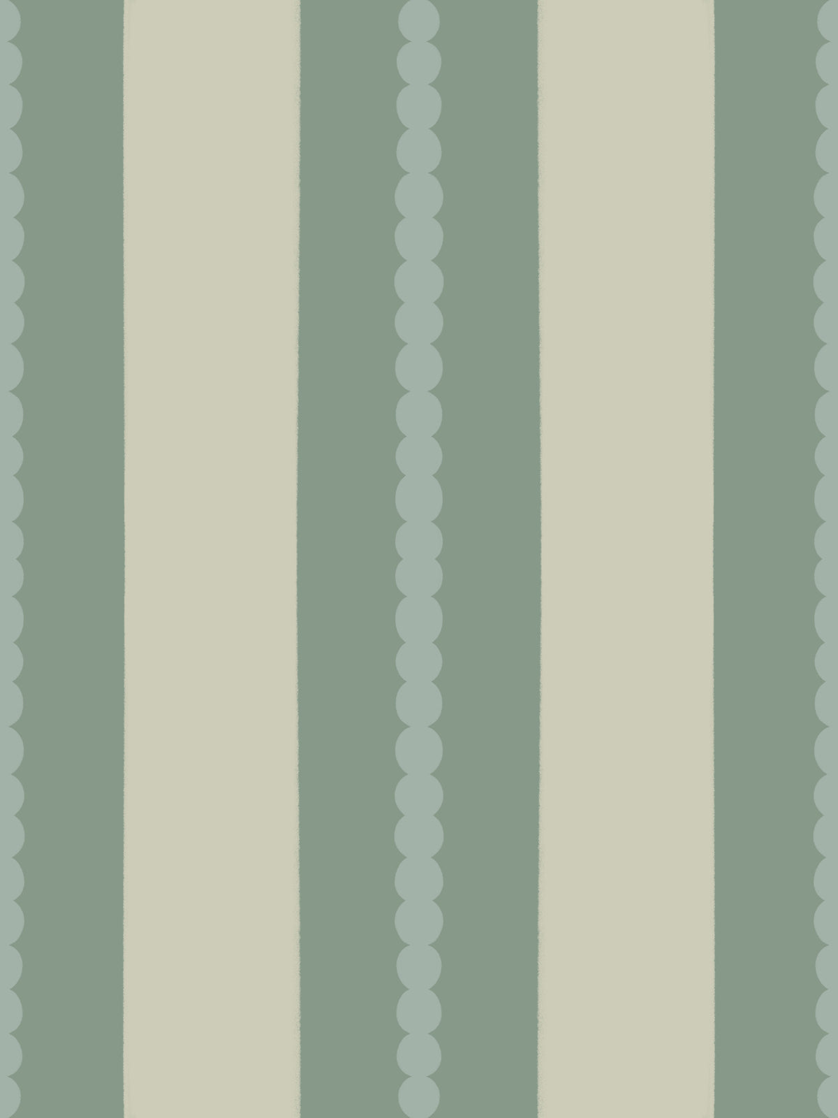 Soft Sage & Beige Stripes Wallpaper⁠ in your room