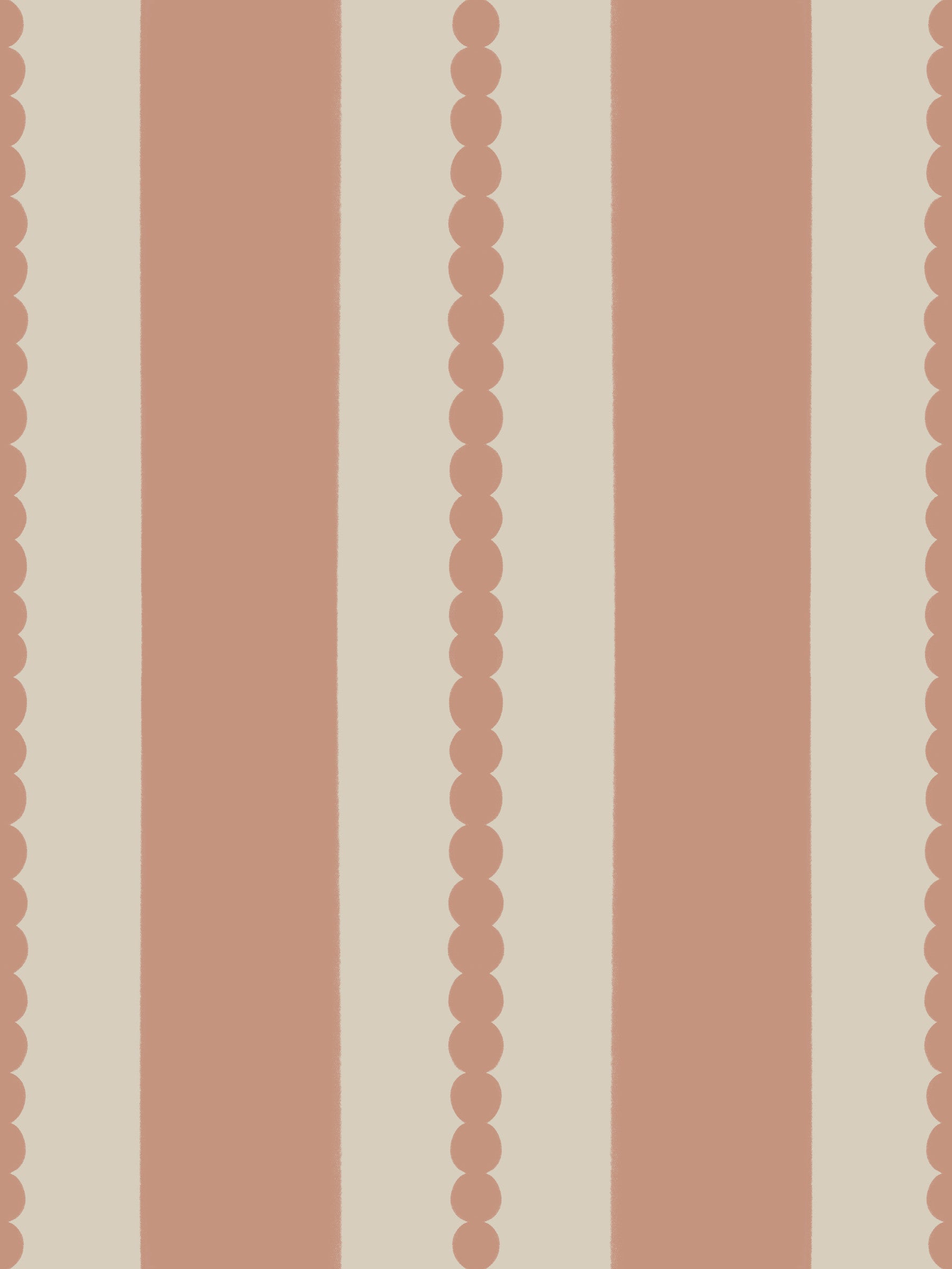 Warm Sands & Terracotta Stripes Wallpaper⁠