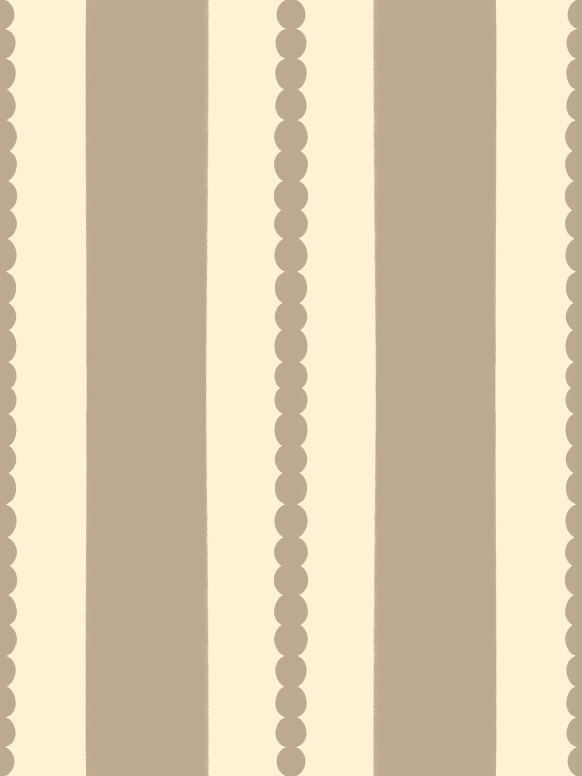 Subtle Scallop & Dot Stripes Wallpaper⁠ in your room — zoomed