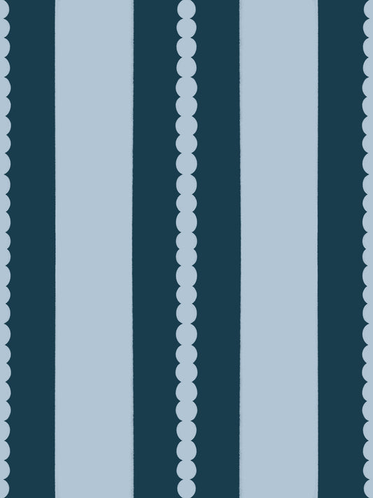 Scallop & Dot Vertical Harmony Wallpaper⁠