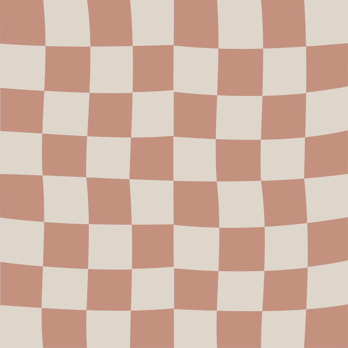 Peach & Cream Checker Waves Wallpaper⁠ in your room — zoomed
