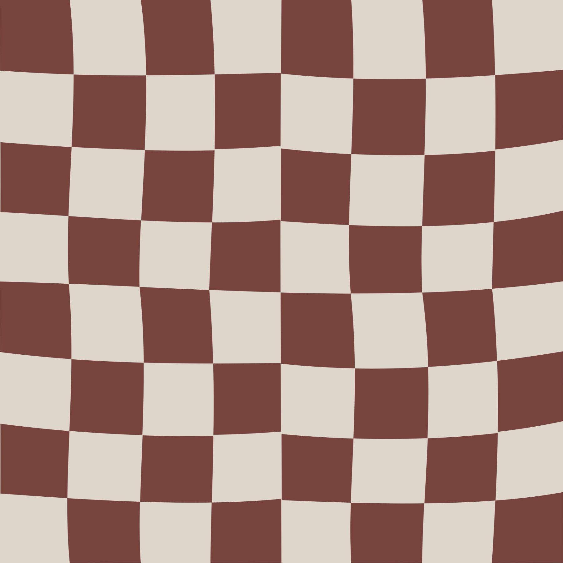 Bedroom features Groovy Checkered Ripple wallpaper.