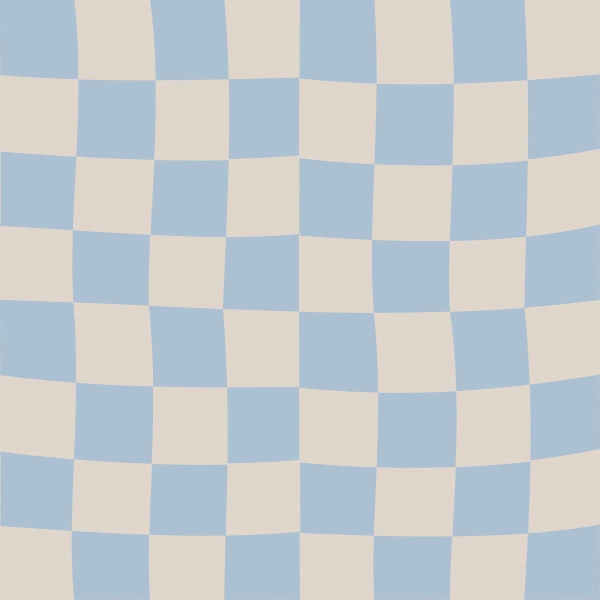 Azure & Beige Check Wave Wallpaper⁠ in your room