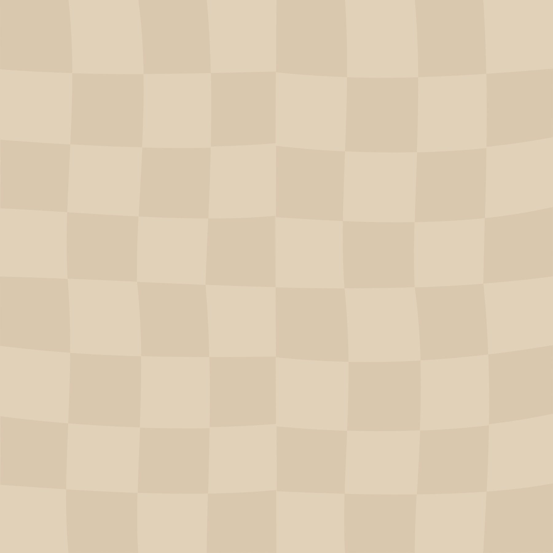 Cafe Latte Wavy Beige Checks Wallpaper⁠