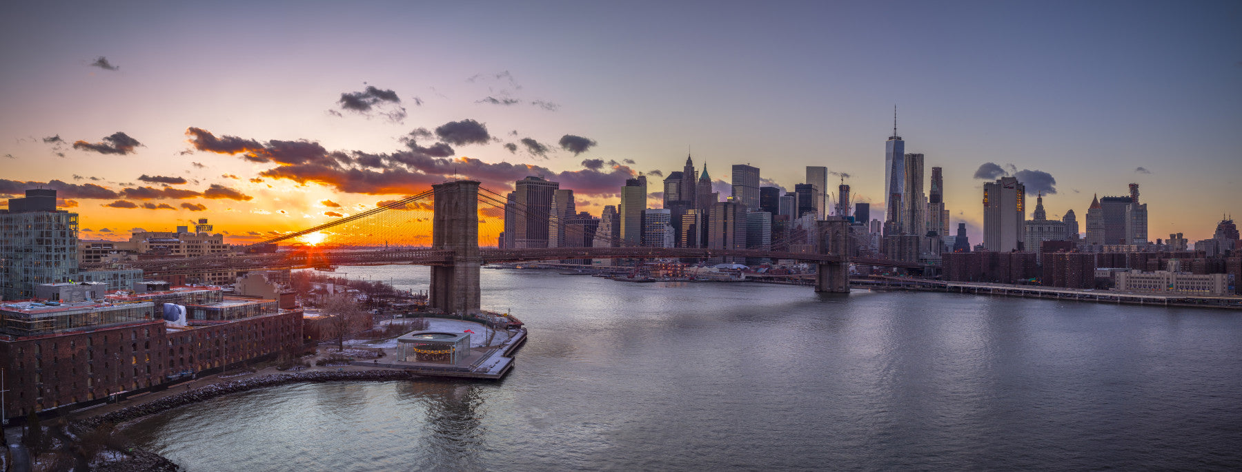 NYC Sunset Grandeur Wall Mural