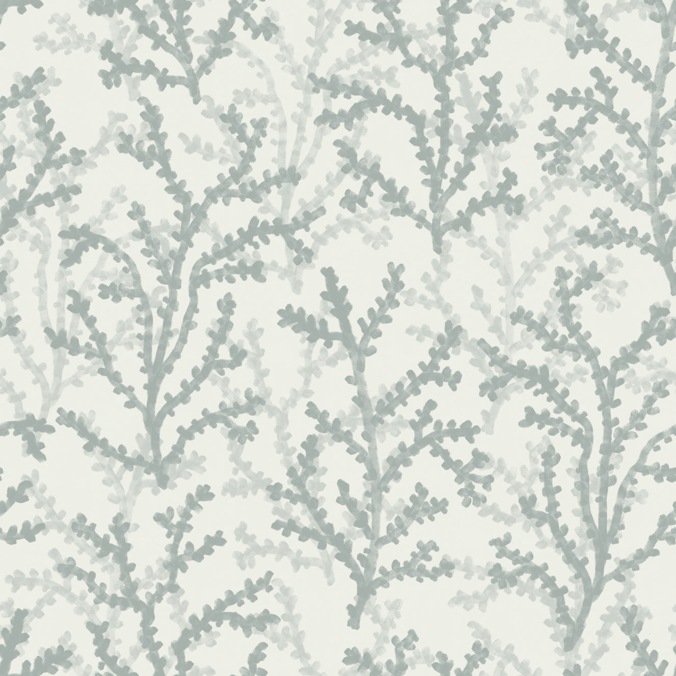 Painted Coraline Greenish Grey Wallpaper⁠