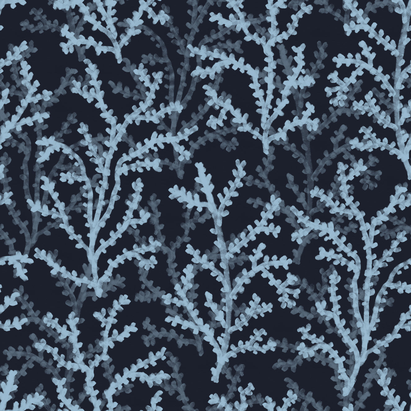 Painted Coraline Dreaming Blue Dark Wallpaper⁠